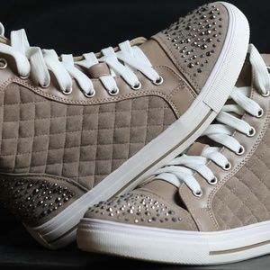 Taupe Studded Sneaker
